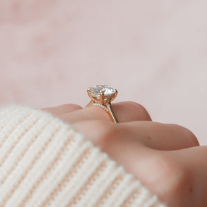 The Natalie Set With A Round Moissanite