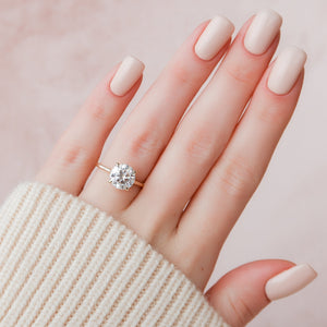 The Natalie Set With A 2 Carat Round Lab Diamond