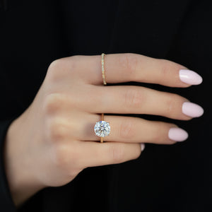 The Natalie Set With A 2 Carat Round Lab Diamond
