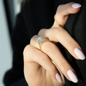 The Natalie Set With A Round Moissanite