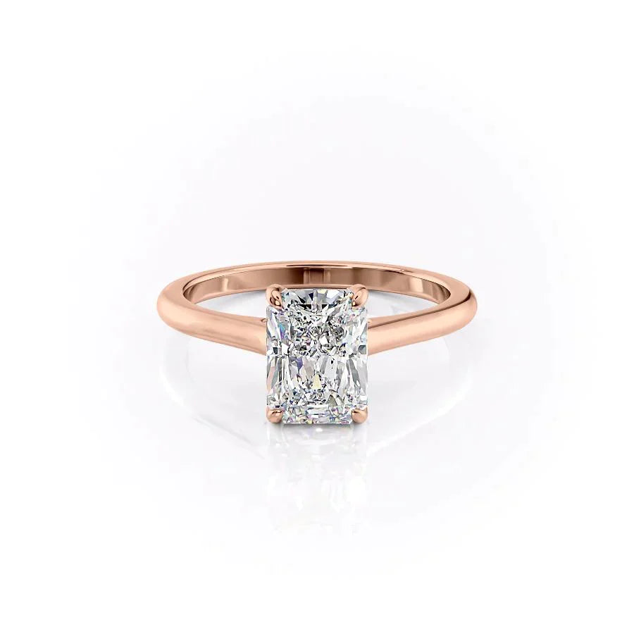 The Natalie Set With A 1.5 Carat Radiant Lab Diamond