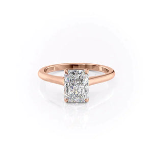 The Natalie Set With A 1.5 Carat Radiant Lab Diamond