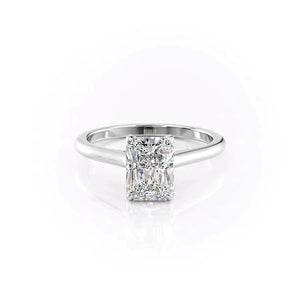 The Natalie Set With A 2 Carat Radiant Moissanite
