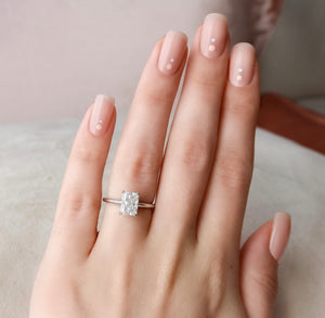 The Natalie Set With A Radiant Lab Diamond