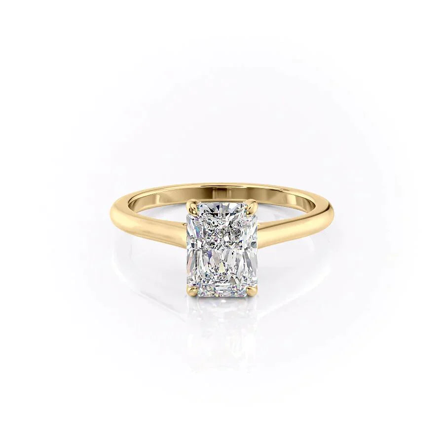 The Natalie Set With A 1 Carat Radiant Moissanite