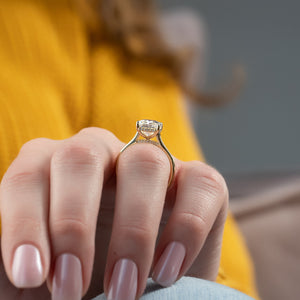 The Natalie Set With A 3 Carat Radiant Lab Diamond