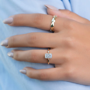The Natalie Set With A 3 Carat Radiant Lab Diamond