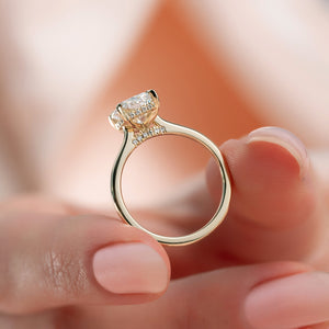The Natalie Set With A 3 Carat Radiant Lab Diamond