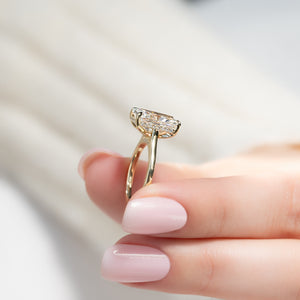 The Natalie Set With A 3 Carat Radiant Lab Diamond