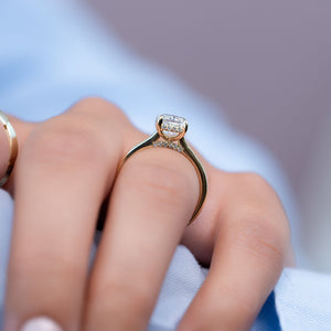 The Natalie Set With A 3 Carat Radiant Lab Diamond