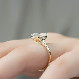 The Natalie Set With A 3 Carat Radiant Lab Diamond