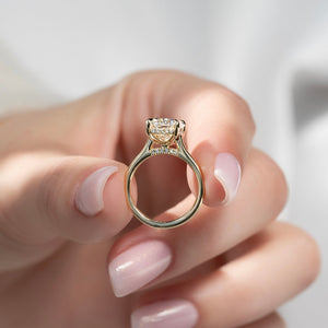 The Natalie Set With A 3 Carat Radiant Lab Diamond