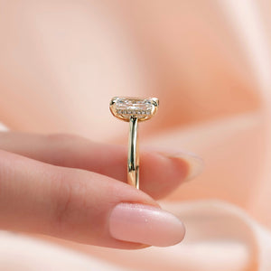 The Natalie Set With A 3 Carat Radiant Lab Diamond
