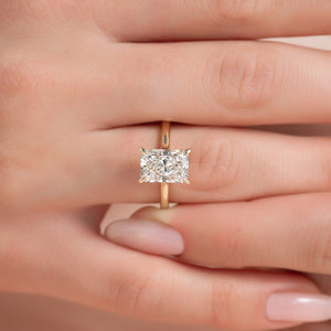 The Natalie Set With A 3 Carat Radiant Lab Diamond