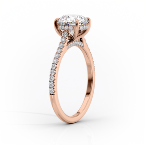 The Pave Natalie Set With A Marquise Lab Diamond