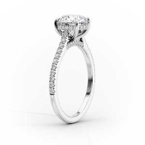The Pave Natalie Set With A Marquise Lab Diamond