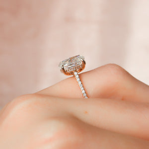 The Pave Natalie Set With A 2 Carat Oval Lab Diamond