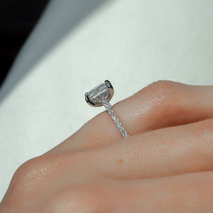 The Pave Natalie Set With A Princess Lab Diamond