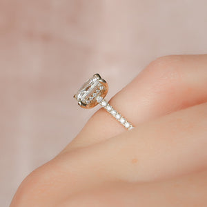 The Pave Natalie Set With A 3 Carat Princess Lab Diamond