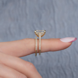 The Pave Natalie Set With A Princess Lab Diamond