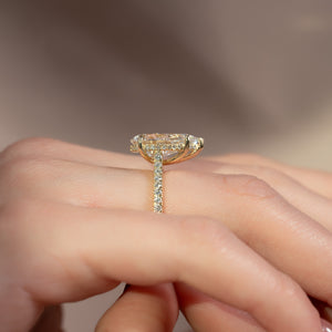 The Pave Natalie Set With A Pear Lab Diamond