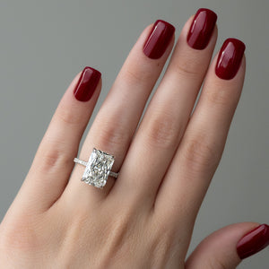 The Pave Natalie Set With A 3 Carat Radiant Lab Diamond