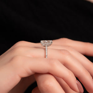 The Pave Natalie Set With A 3 Carat Radiant Lab Diamond