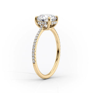 The Pave Maia Set With A 2 Carat Elongated Cushion Moissanite