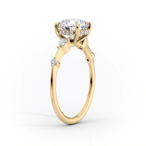 The Naomi Set With A 2 Carat Cushion Moissanite