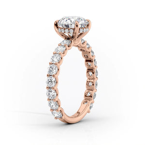 The Adelle Set With A 3 Carat Elongated Cushion Lab Diamond