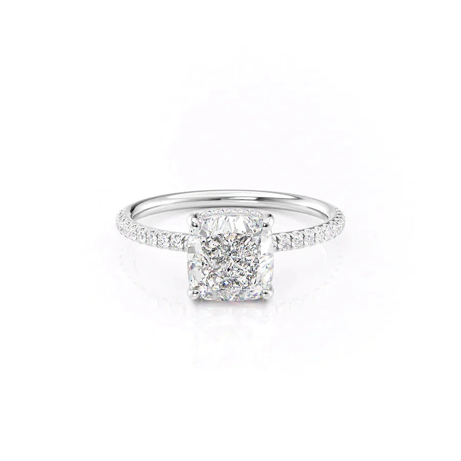 The Low Profile Kamellie Set With A 3 Carat Cushion Lab Diamond