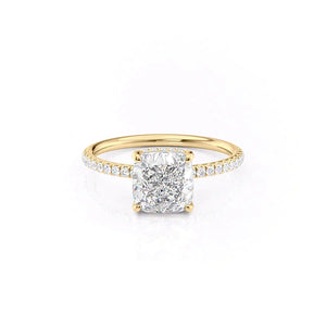 The Low Profile Kamellie Set With A 2.5 Carat Cushion Lab Diamond