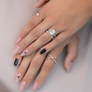 The Low Profile Kamellie Set With A 1.5 Carat Elongated Cushion Lab Diamond