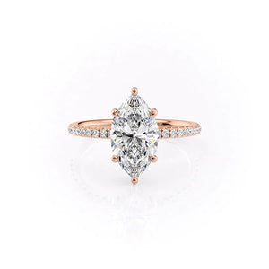 The Low Profile Kamellie Set With A 2 Carat Marquise Lab Diamond