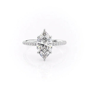 The Low Profile Kamellie Set With A 2.5 Carat Marquise Lab Diamond