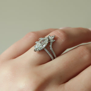 The Low Profile Kamellie Set With A 1 Carat Marquise Lab Diamond