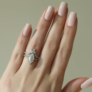 The Low Profile Kamellie Set With A 1 Carat Marquise Lab Diamond