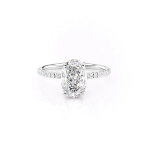 The Low Profile Kamellie Set With A 1.5 Carat Oval Lab Diamond
