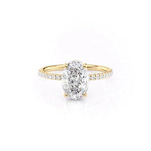 The Low Profile Kamellie Set With A 2 Carat Oval Moissanite