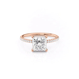 The Low Profile Kamellie Set With A 2 Carat Princess Lab Diamond