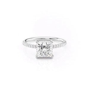 The Low Profile Kamellie Set With A 2.5 Carat Princess Lab Diamond