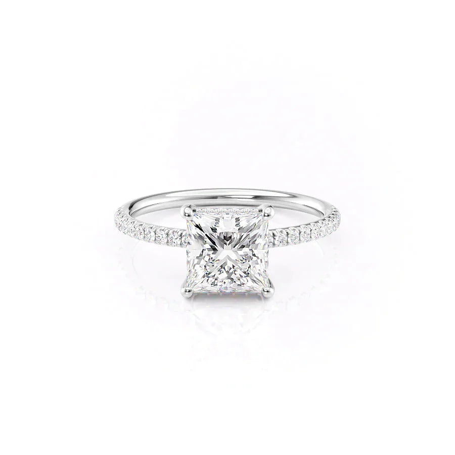 The Low Profile Kamellie Set With A 3 Carat Princess Lab Diamond