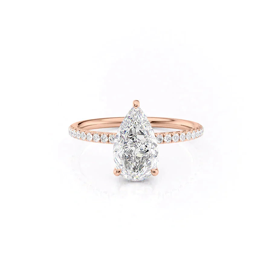 The Low Profile Kamellie Set With A 3 Carat Pear Lab Diamond