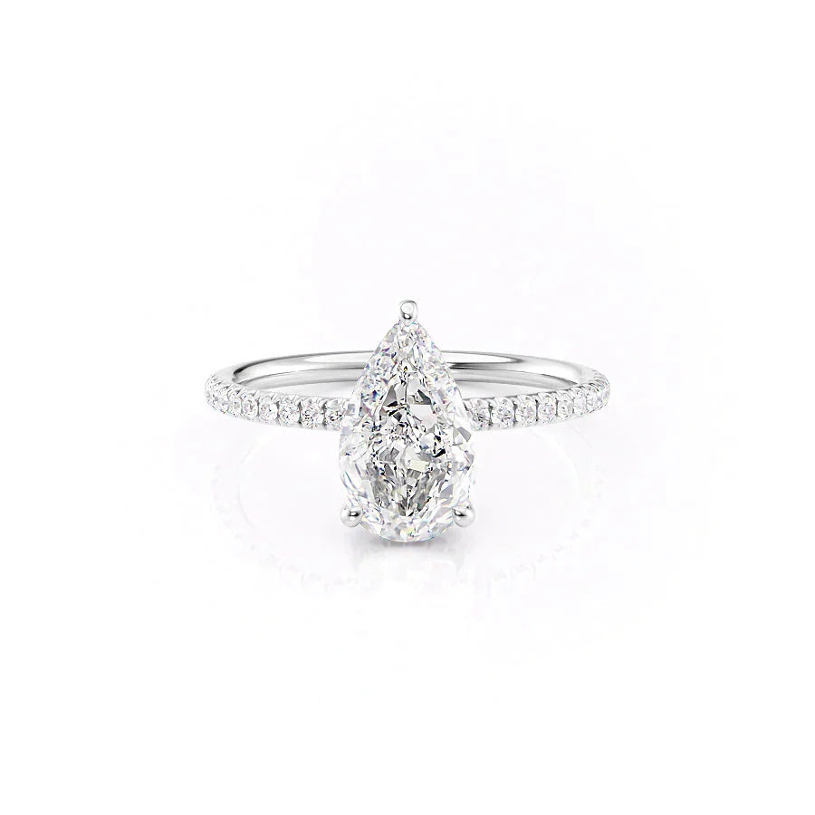 The Low Profile Kamellie Set With A 1 Carat Pear Lab Diamond