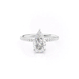 The Low Profile Kamellie Set With A 2 Carat Pear Moissanite