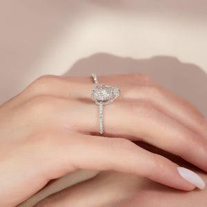 The Low Profile Kamellie Set With A 3 Carat Pear Lab Diamond