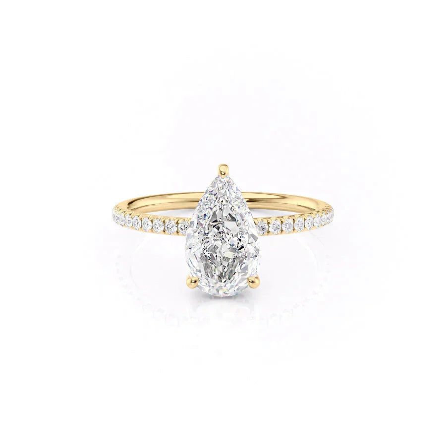 The Low Profile Kamellie Set With A 5 Carat Pear Moissanite