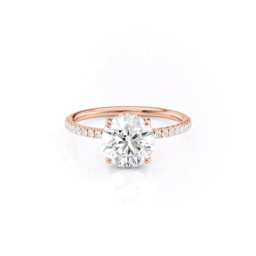 The Low Profile Kamellie Set With A 3 Carat Round Lab Diamond