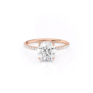The Low Profile Kamellie Set With A 2 Carat Round Moissanite