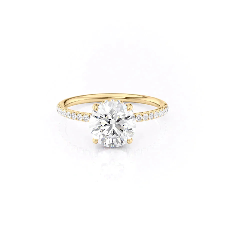 The Low Profile Kamellie Set With A 2 Carat Round Moissanite